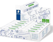 STAEDTLER PVC Free White Block Erasers, Latex-Free, Premium Quality, Pack of 20, 525 B20
