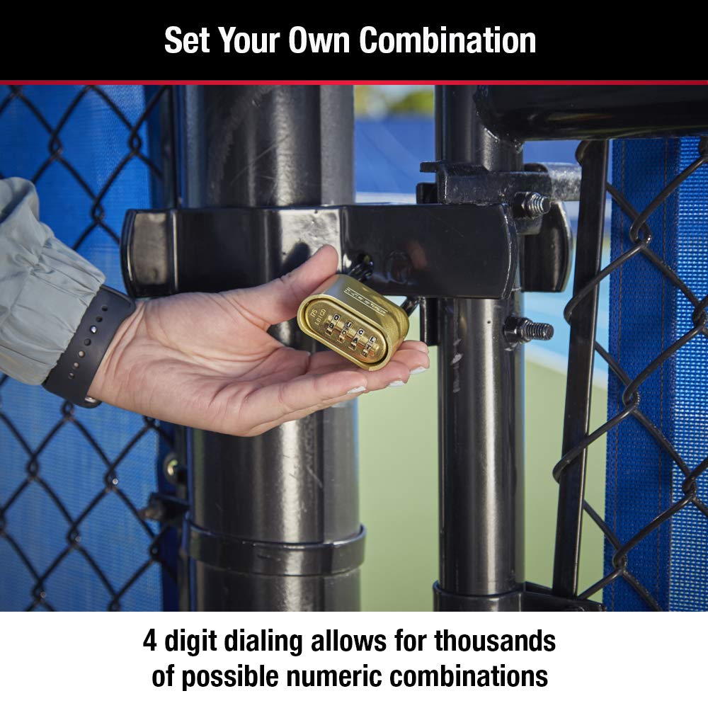 Master Lock 4 Pack / Gold / Number Combination Combination Padlocks