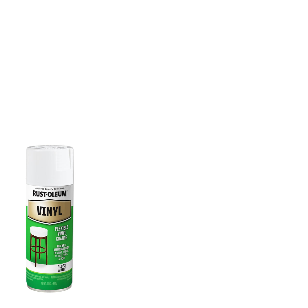 Vinyl White Spray Paint by Rust-Oleum – 11 Fl Oz (Pack of 1), Plastic, White, Model 1911830