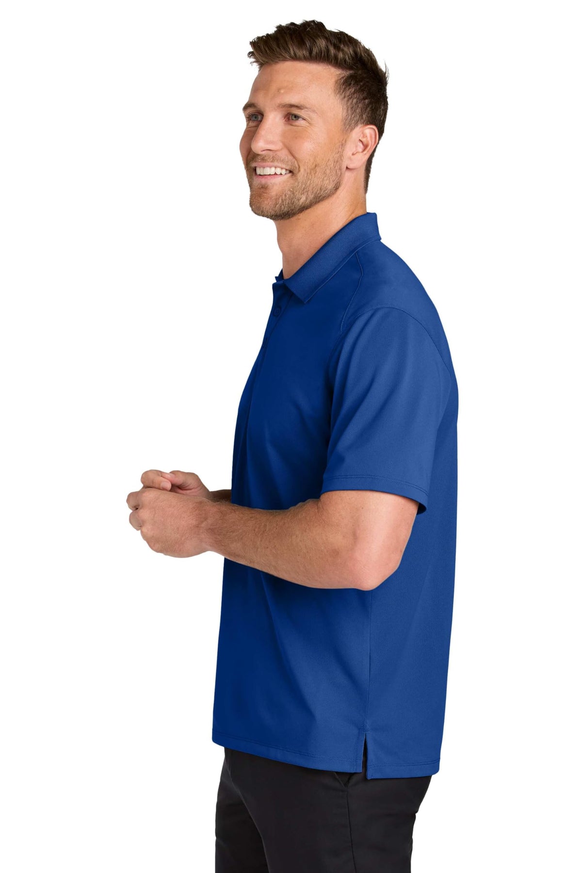 Unisex Wearever Performance Pique Polo True Royal by Port Authority – Large, True Royal