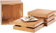 Cal Mil 1944-12-60 Square Crate Risers, 12" Length x 12" Width x 12" Height, Bamboo