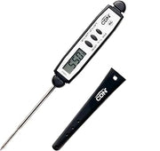 CDN Waterproof Digital Cooking Thermometer Instant Read 2.75" Stainless Shatterproof Ideal for Meat, Poultry, BBQ NSF Certified, Black (DT450X)