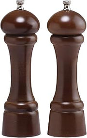 Chef Specialties 8 Inch Windsor Pepper Mill and Salt Mill Set - Walnut - Made in USA