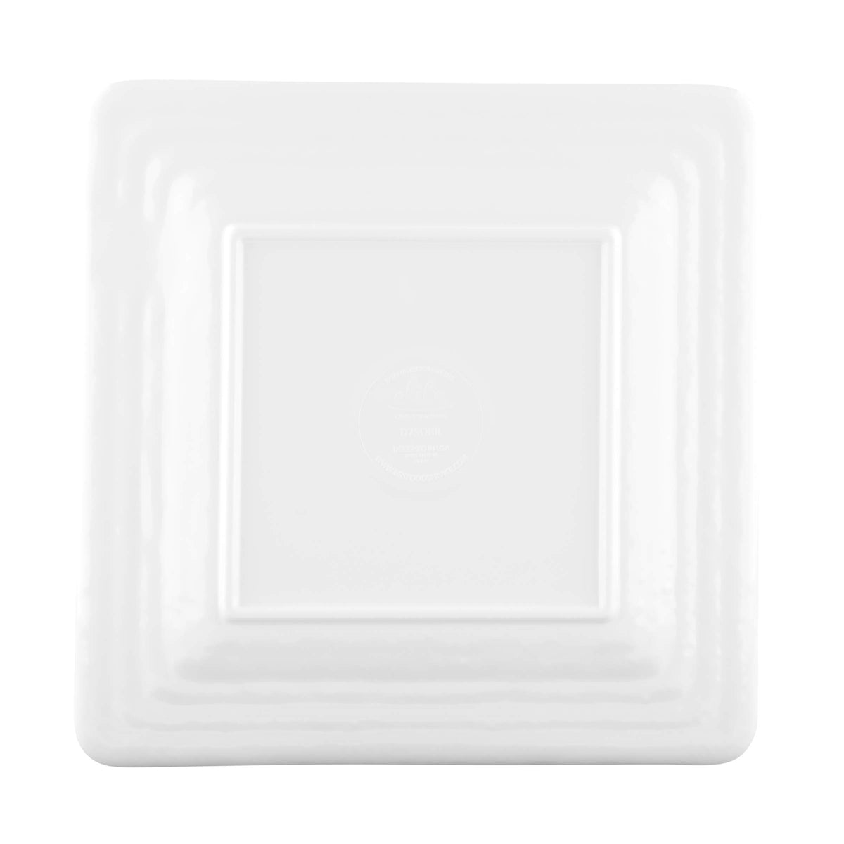 Square Pebble Plate by Elite Global Solutions – 7" sq., Melamine, White, Pack of 6, Model D7SQRR-W
