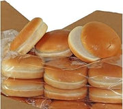 Wholesome Harvest 4 inch White Sliced Hamburger Bun, 12 count per pack -- 8 per case.
