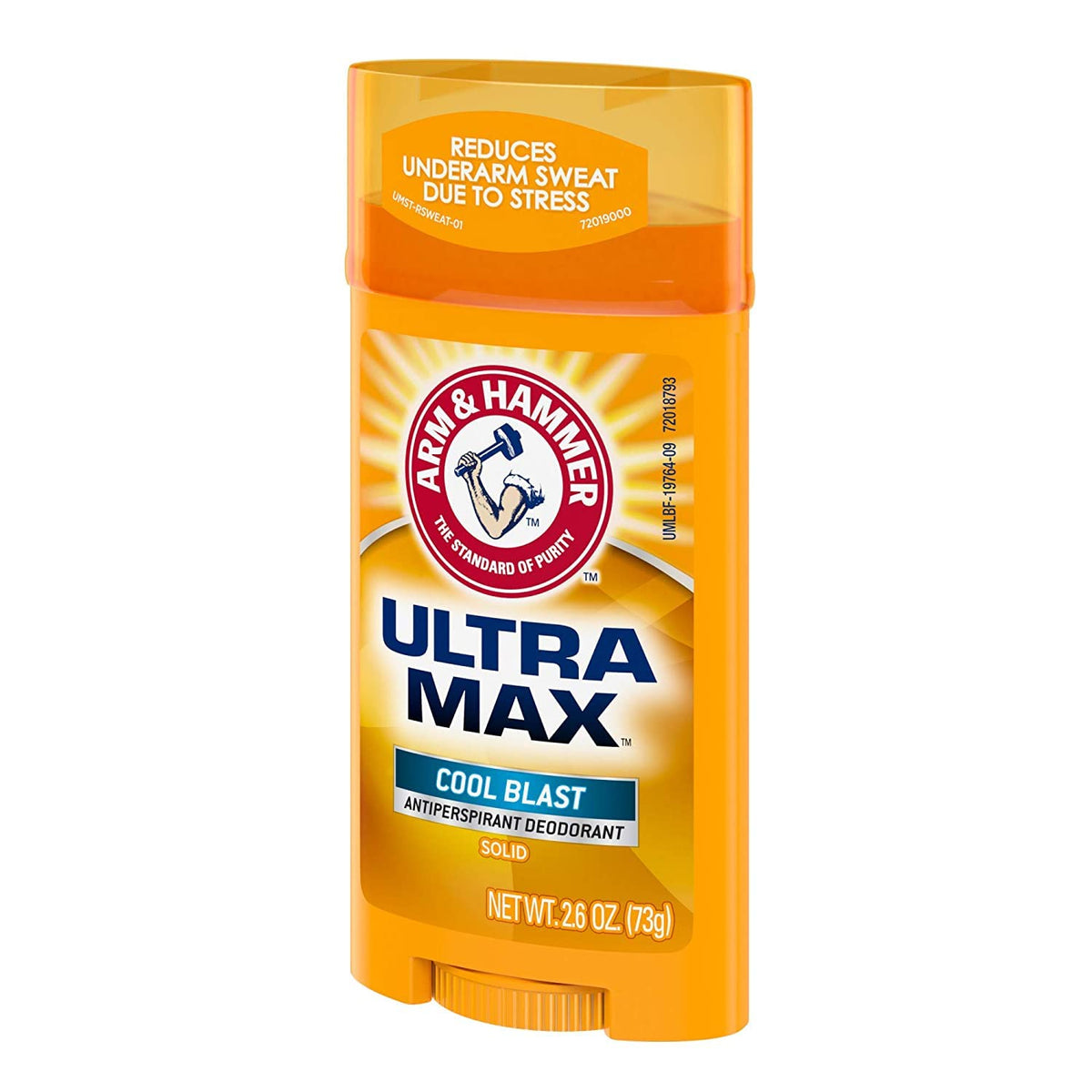 Ultra MAX Deodorant- Cool Blast- Solid - 2.6oz- Made with Natural Deodorizers by ARM & HAMMER – 2.6 Ounce (Pack of 1), Plastic, Gold, Model 33200197645