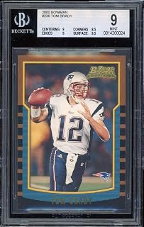 Tom Brady Rookie Card 2000 Bowman #236 BGS 9