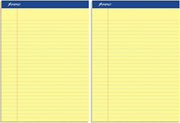 TOP20220 20220 Perforated Writing Pad by Ampad – 8 1/2" x 11 3/4" (Pack of 2), Cardstock Paper, Canary, Pack of 2, Model 20-220