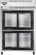 Continental Refrigerator 2R-SGD-HD Two Section Sliding Glass Door Refrigerator, Half-Height Doors
