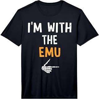 Mens I'm with The Emu Costume Halloween Matching Couple Performance T-Shirt