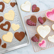 Nordic Ware Embossed Heart / Half Sheet / Silver Baking & Cookie Sheets
