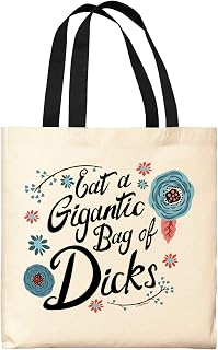 ThisWear Eat A Gigantic Bag of D-cks Small Canvas Tote Bag