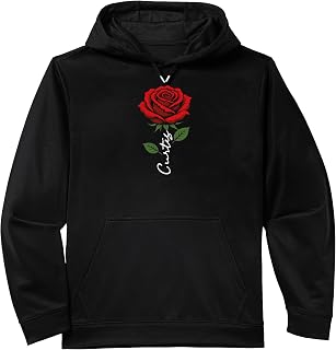 CURTIS Red Flower Art First Name For Men Kids Boys Performance Hoodie