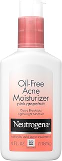Neutrogena Oil Free Acne Moisturizer, Pink Grapefruit, 4 fl oz