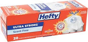 Hefty Ultra Strong Tall Kitchen Strong Flex Trash Bags, 20 Count