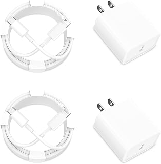 Apple MFi Certified iPhone 14 Charger Fast Charging with 6FT Lightning Cord | GEONAV 4Pack 20W USB C Charger Dynamic Power Adapter Type C Wall Charger for iPhone 14 13 12 11 Pro Max XS XR X iPad AirPods