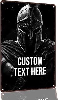 Spartan Warrior Custom Text Aluminum Wall Sign, 8 x 12 Inch