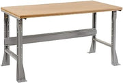 Global Industrial Fixed Height Workbench Flared Leg, 60" W x 36" D x 34" H, 1-1/2" Shop Top Square Edge, Gray
