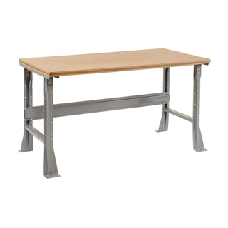 Fixed Height Workbench Flared Leg by Global Industrial – 36"L x 60"W x 34"H, Steel, Gray, Model 183442