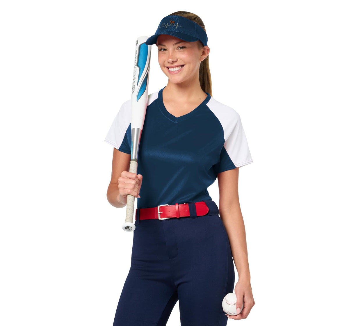 Chital Axis Deer Heartbeat Axis Deer Sport Sun Visor by Chital Axis Deer Lovers Shop – Polyester, Navy Blue