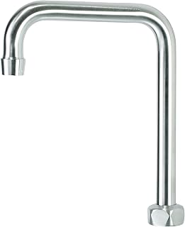 Krowne 21-434L Royal Series 6" Wide Gooseneck Spout in Satin Finish, Replacement Spout for 16-670 Faucet
