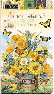 Lang Garden Botanicals 2026 Monthly Planner – 13-Month Planner (Jan 2026-Jan 2027) with Floral & Nature Artwork, Stapled Binding, 5" × 8"