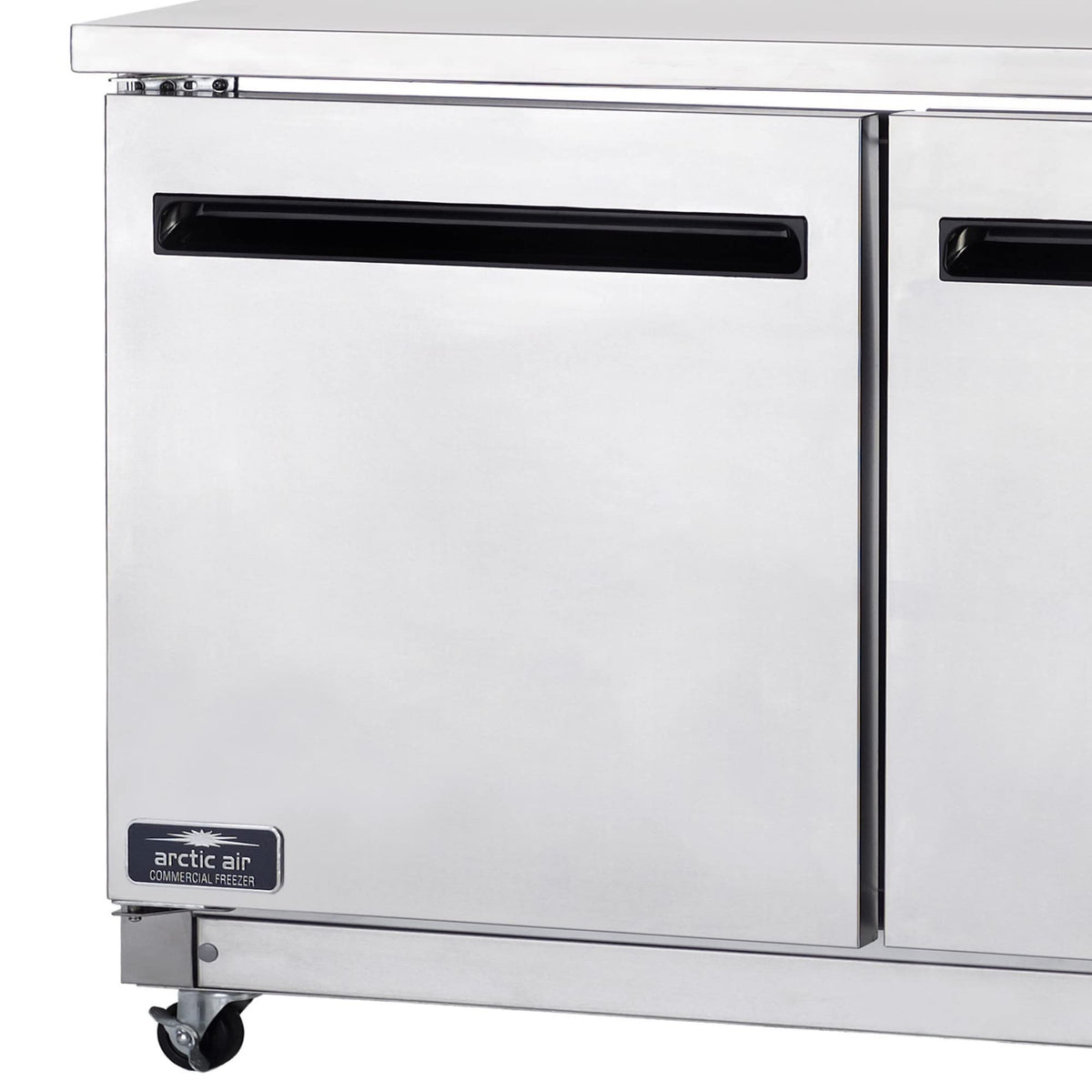 60-Inch Two-Door Undercounter Worktop Refrigerator by Arctic Air – 60-Inch, 15.5 cubic_feet, Silver, Model AUC60R