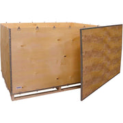6 Panel Nailess Wooden Shipping Crate w/Lid & Pallet by Global Industrial – Brown, Model GSL181011981080P