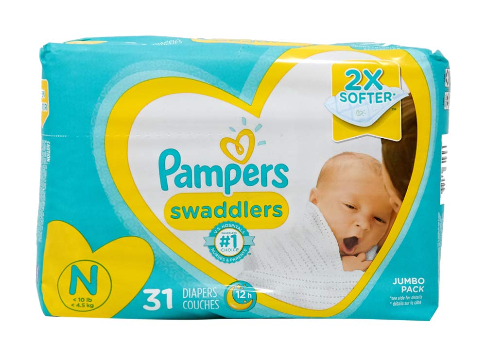 Pampers Newborn (31 Count) / 31.0 / White Disposable Diapers