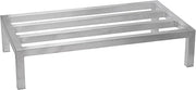 Winco 20-Inch by 60-Inch Dunnage Rack, 8-Inch High, 1200-Pound Capacity, Medium, Aluminum | Heavy-duty, 1200 lbs capacity, Promotes air circulation, Great for Storage, Organization and Prep Stations