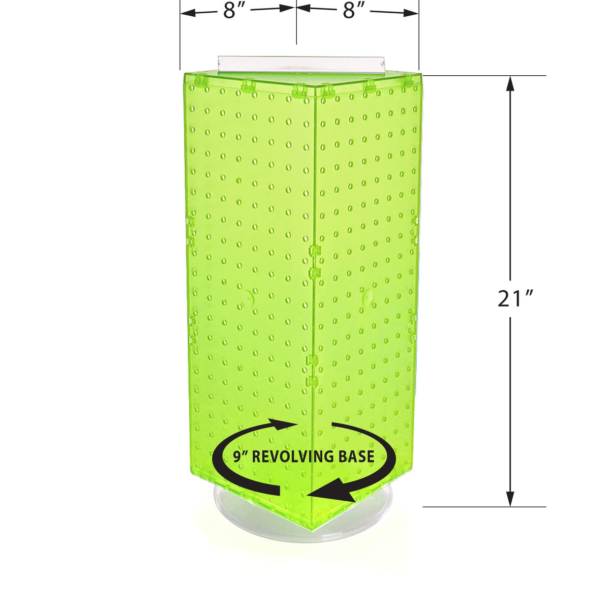 Azar Displays Pegboard Only / Green / Small Display Racks