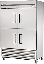 True T-Series S/S 4 Half-Door Reach-In Refrigerator, 49 Cubic Ft