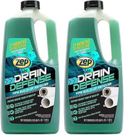 Zep Drain Defense Pipe Build-Up Remover - 64 Ounces - ZLDC648 - Professional Strength Liquid Pipe Build Up Remover,GREEN (Pack of 2)