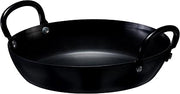 Browne Foodservice THERMALLOY 2-Hand 7.8 Inch Black Carbon Steel Fry Pan