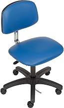 Global Industrial ESD Chair, Vinyl, Royal Blue, Armless, Mid Back