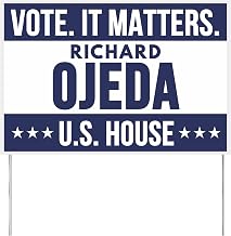 Richard Ojeda For Us House 2026 Yard Sign North Carolina Voting Elections Candidate Race Vote