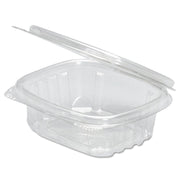 Genpak AD04 | 4oz Clear PET Hinged Deli Container | Recyclable, Made with up to 30% Post-Consumer Content, BPA Free, Made in 