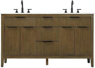 60" Double Bathroom Vanity in Hazel Oak