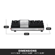 Commercial Professional Knife Sharpener with 3 Stations by Waring – One Size, Plastic, Black, Model WKS800