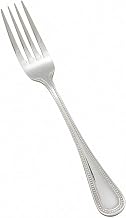 Winco 8 3/4" Pearl Stainless Steel Table Forks (Set of 12) | Dishwasher safe, Heavyweight design, Restaurant service, Great for Entrees, Salads, Pasta and Table Service