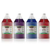 Snow Cone and Shaved Ice Machine Featuring Blade Adjustment Knob Bundled with Hawaiian Shaved Ice Syrup Gallon 4-Pack – 2 ounces, Model S777