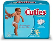 First Quality Cuties Baby Diapers - Size 3 16-28 lbs 4pks/36 (144ct)