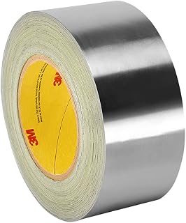 3M 3311 Aluminum Foil Tape, Vapor Resistant, Rubber Adhesive, Suitable for HVAC/Air Duct/Patch Work, Silver, 2.5 in x 50 yds, 1 Roll
