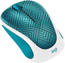 Logitech M317C Wireless Mouse - Teal Maze (Renewed)