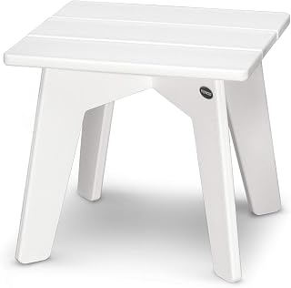 Polywood Riviera Side Table, White