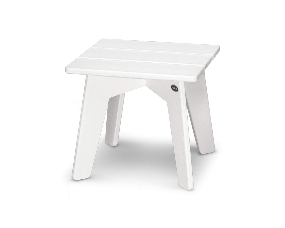 ® Riviera Side Table by Polywood – High Density Polyethylene, White, Model CTMX17WH