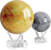 MOVA Globe Bundle – Sun 8.5” + Moon 4.5” | Solar-Powered Rotating Globes | No Batteries or Wires | NASA Solar Surface Meets Lunar Decor Gift