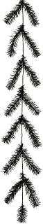 SilksAreForever 10ft Pine Work Artificial Garland -Black (Pack of 24)