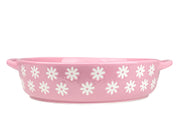 Daisy Round Baker by 10 Strawberry Street – 88 oz, 88.0 fluid_ounces, Stoneware, Pink, Model DS-PFL-40-63-004