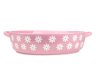 Daisy Round Baker by 10 Strawberry Street – 88 oz, 88.0 fluid_ounces, Stoneware, Pink, Model DS-PFL-40-63-004